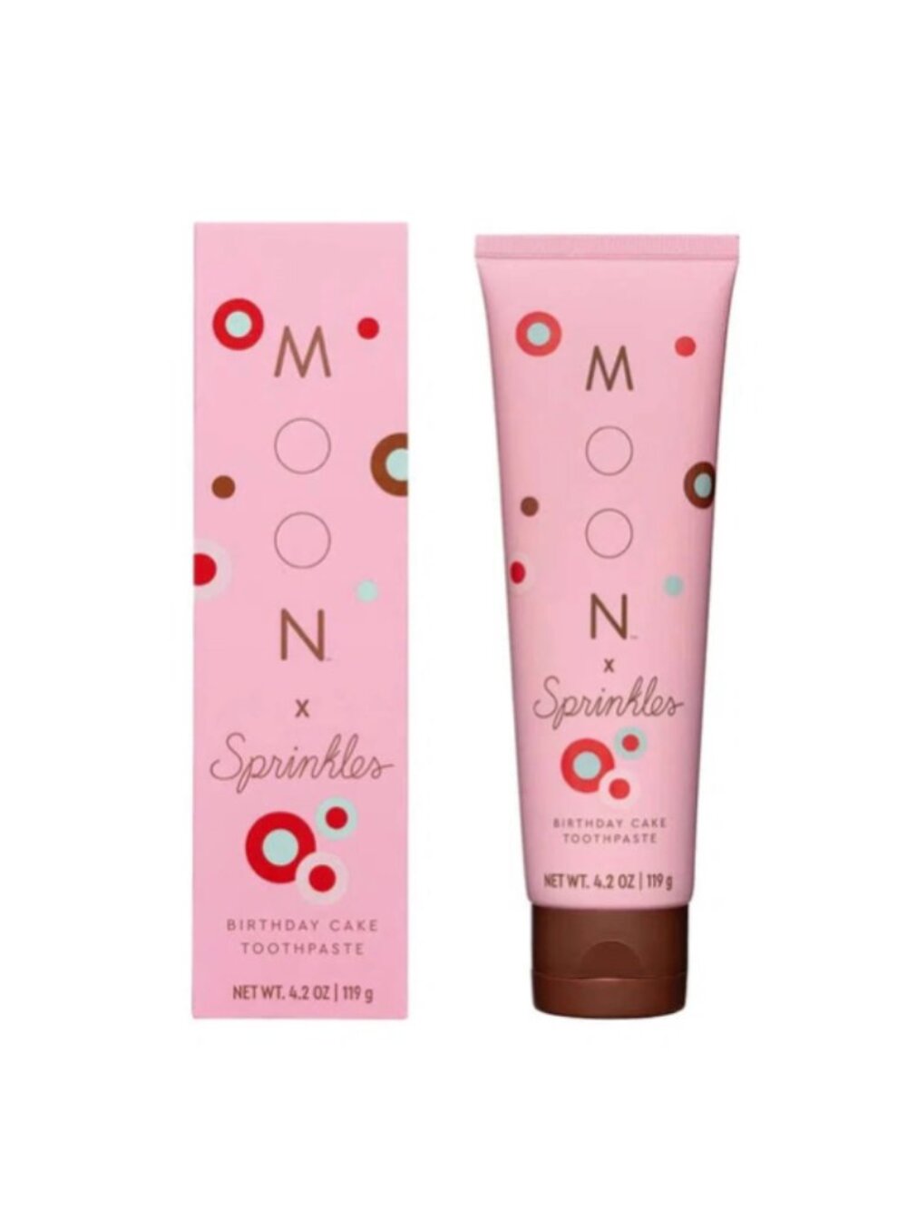 Moon x Sprinkles Birthday Cake Flavored Toothpaste Fluoride-Free (Pink Sparkles)